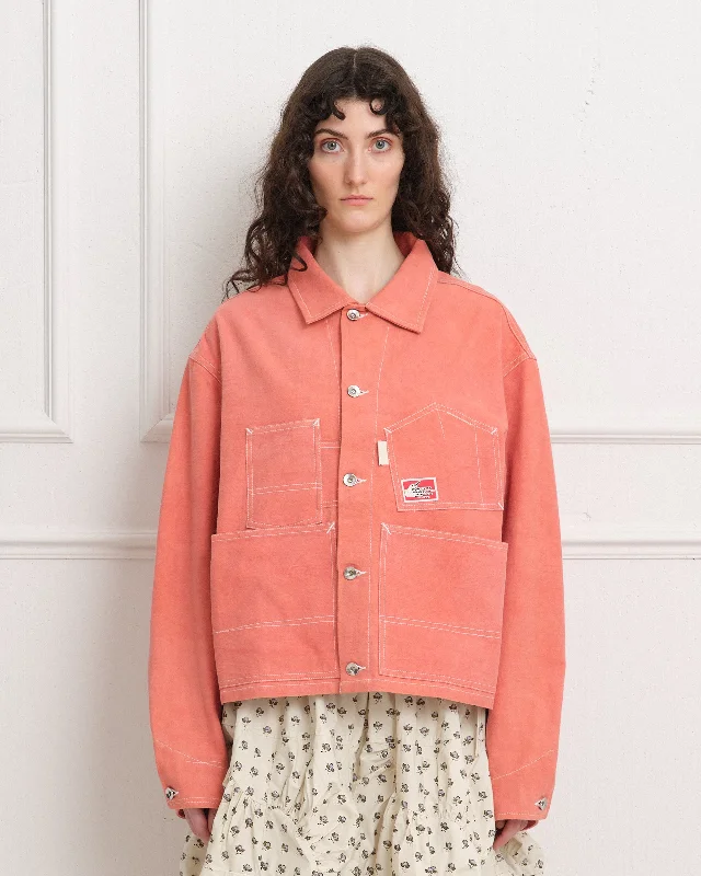 Chic Trends Unveiled Station Jacket - Ancient Pink Wonky-Wear