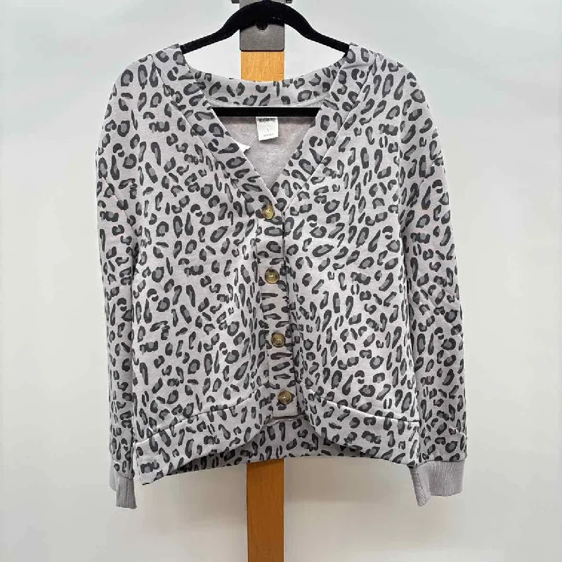 Seasonal Sale Rosio Women's Size L Gray Animal Print Cardigan
