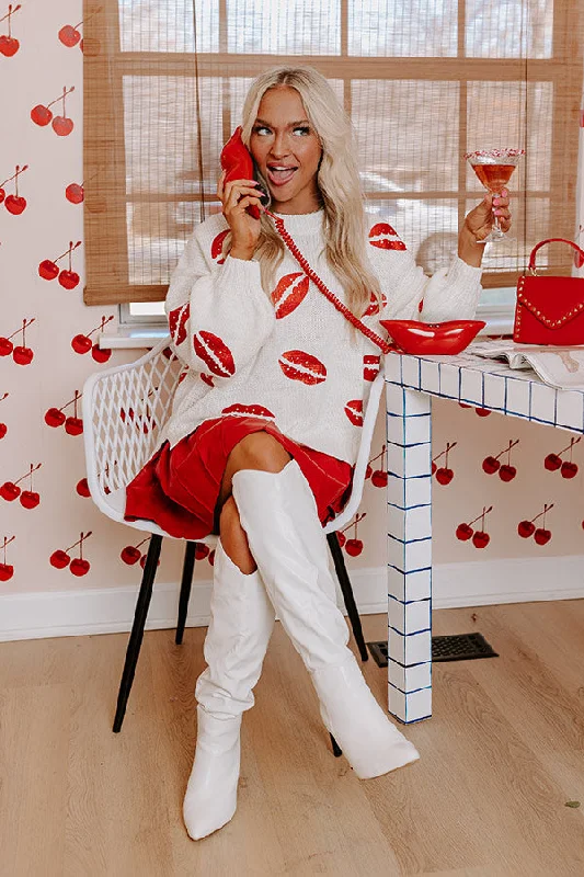 Flash Sale Best-Selling Outfits Now At Exclusive Promotional Prices Sending Kisses Knit Sweater in Ivory