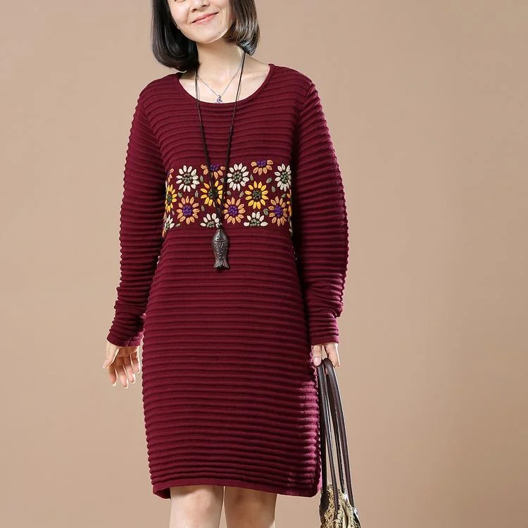 Limited Time Special Offer Ruby floral sweaters oversize winter dress