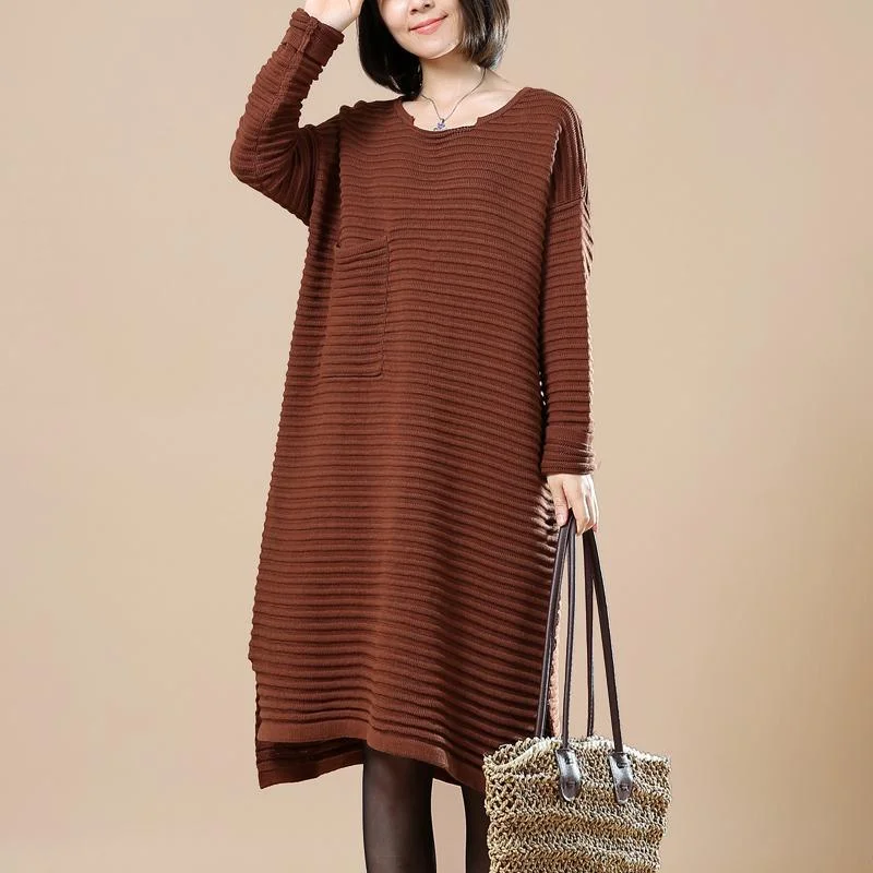 Effortless Comfort Chocolate sweaters long plus size sweater dresses