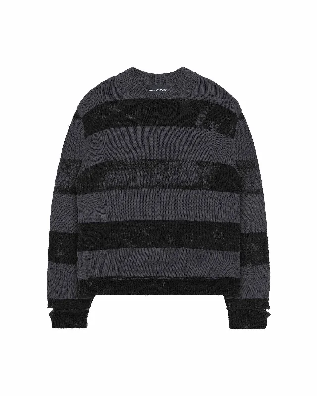 Chic Style Worn Knit Sweater