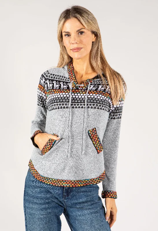 Evening Looks Nordic Style Hooded Pullover