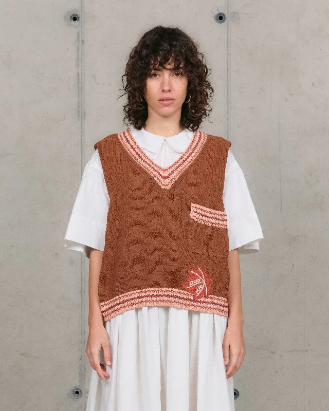 Sale Event, Prices Rock Bulb Knit Vest - Brown Leaf