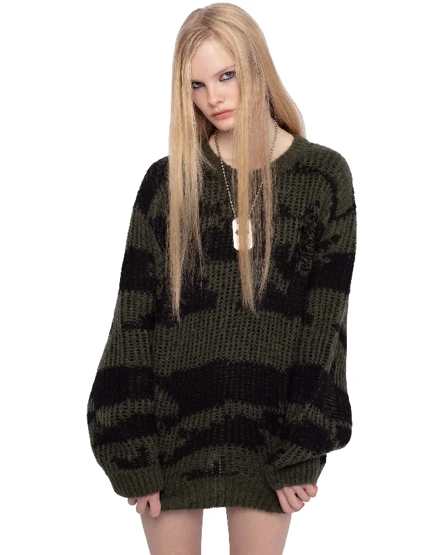 Celebrate With Big Savings Green Alpaca Sweater