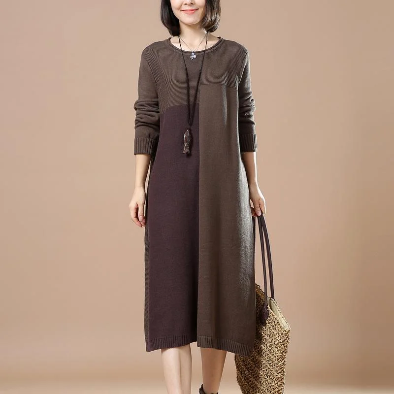 Big Savings Khaki woman plus size sweaters knit dresses