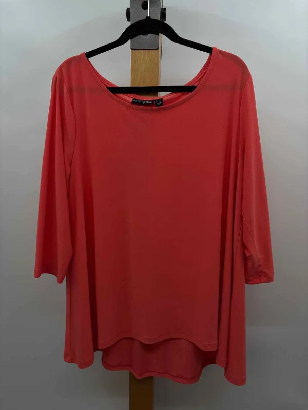 Bold Fashion Attitudes by Renee Women's Size L Peach Solid Tunic