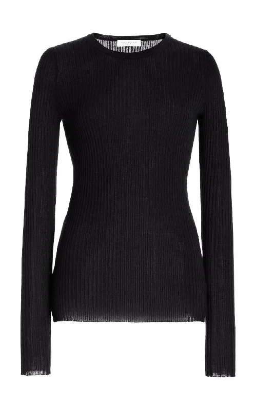 Shop Sales Browning Knit Sweater in Black Cashmere Silk