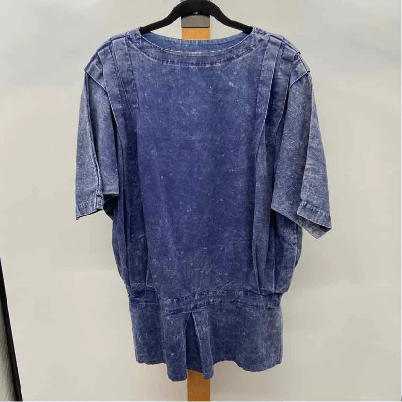 Hot Trends Jr. Connection Women's Size S Blue Solid Tunic