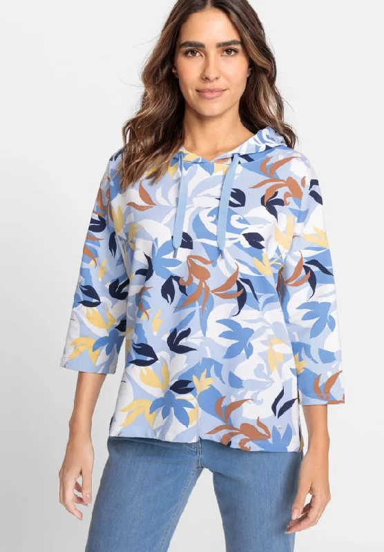 Huge Savings On Parisian Styles Palm Print Jersey Knit Hoodie