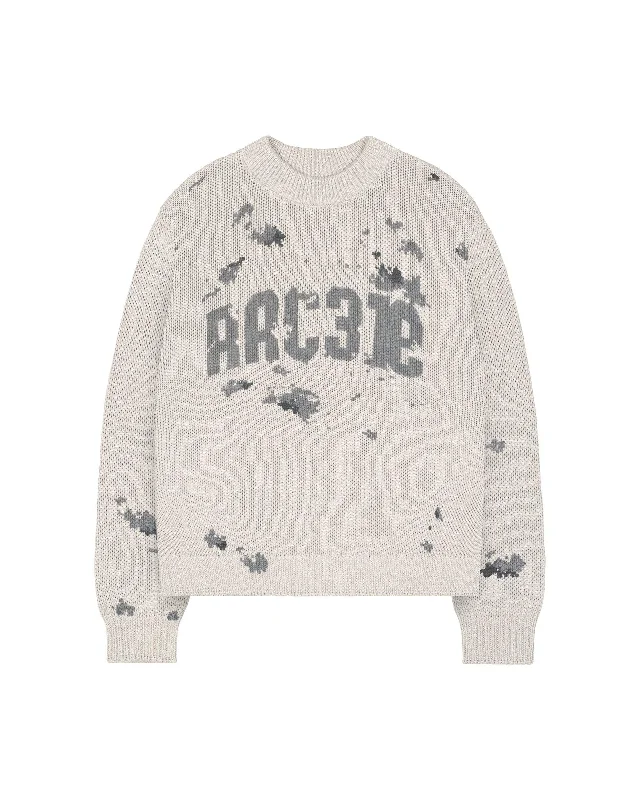 Fashion Essentials Beige Army Knit Sweater
