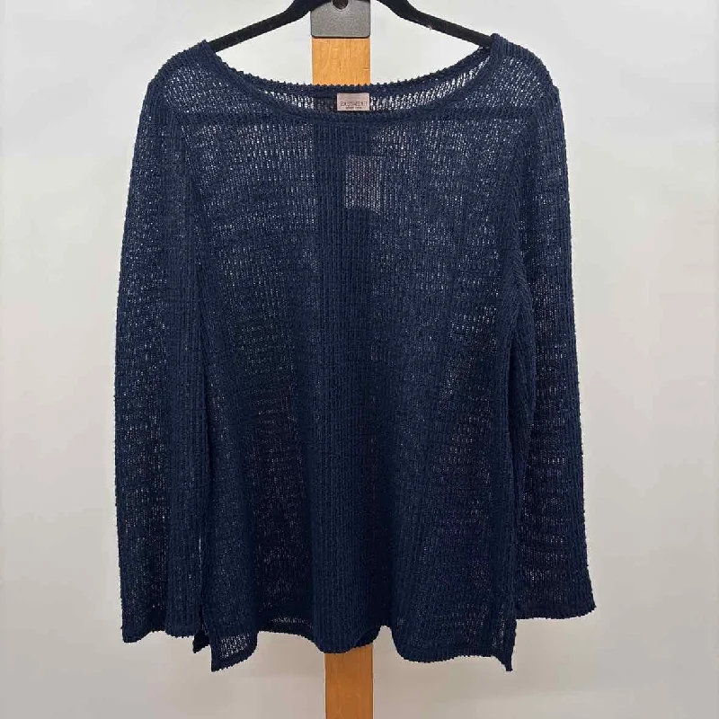 Mid - Week Surprise Chico's Women's Size M Navy Textured Tunic