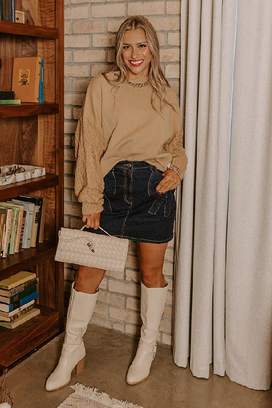 Seasonal Fashion Classic Clothes For Women Wrapped Around Your Finger Sweater in Khaki