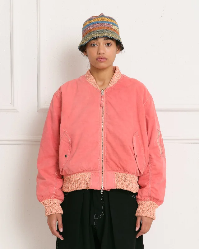 Classic Timeless Elegant Style Seed Bomber - Ancient Pink Wonky-Wear