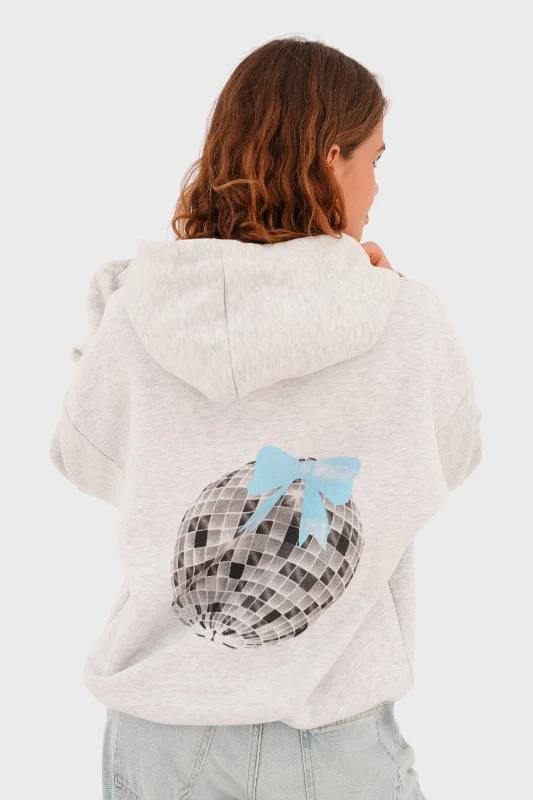 Break Fashion Norms "Bow" hoodie grey