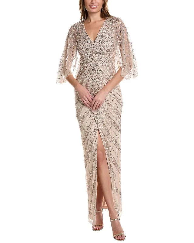 Buy More, Save More Aidan Mattox Fully Beaded Column Gown