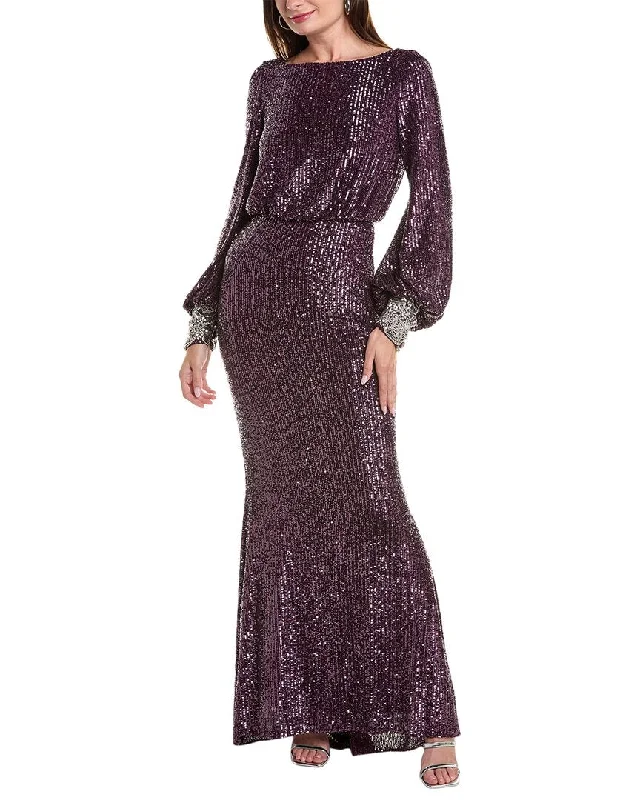 Soft Textures Badgley Mischka Sequin Gown