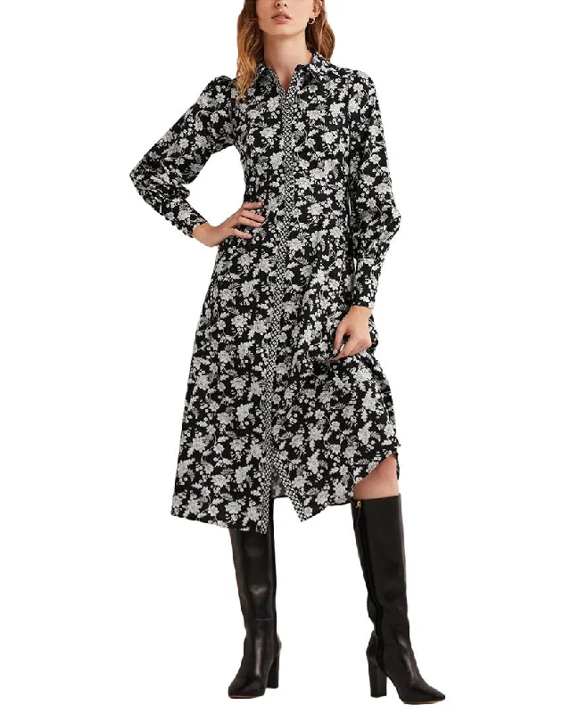 Chic Styles Boden Empire Midi Shirt Dress