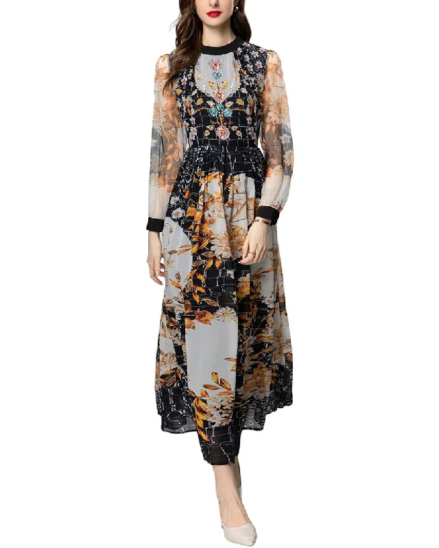 Floral Style BURRYCO Midi Dress