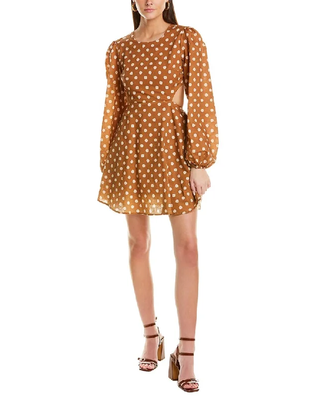 Clearance Event Charlie Holiday Halcyon Linen-Blend A-Line Dress