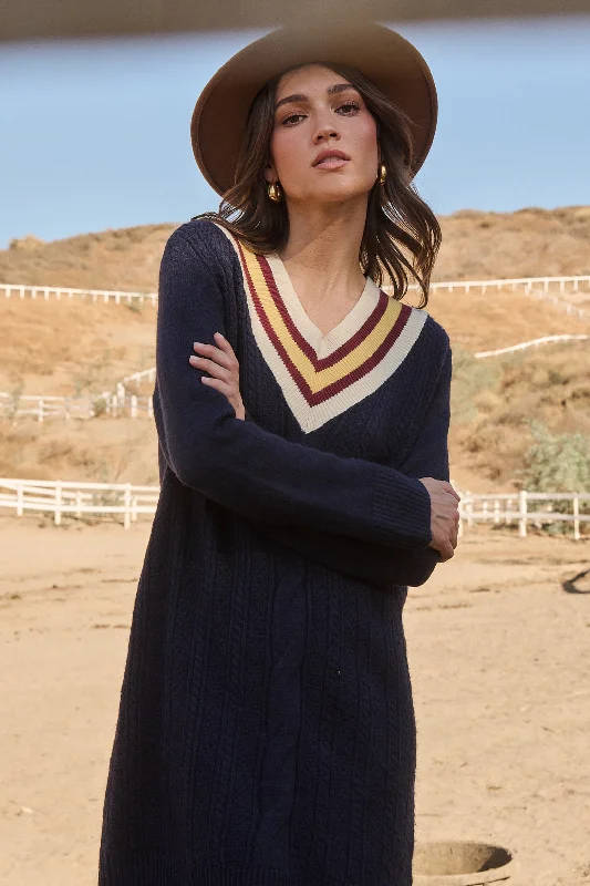 Premium Fashion Corunna V-Neck Mini Sweater Dress