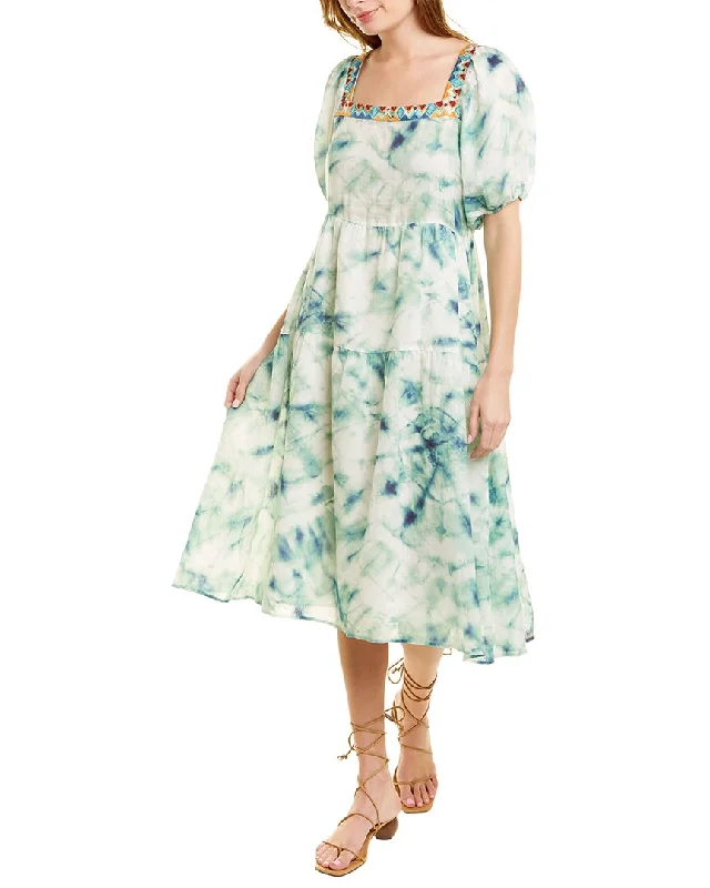 Clearance Event Johnny Was Marble Linen Midi Dress