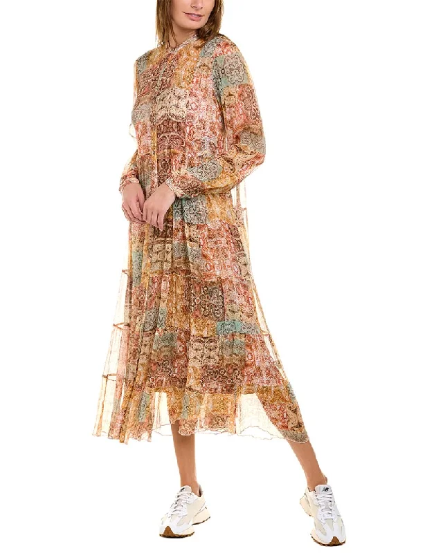 Luxury Comfort Johnny Was Sabrina Silk Midi Dress