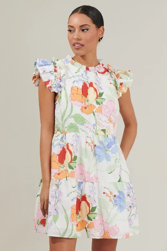Stylish Statements Juliet Floral Garden Lauren Shift Mini Dress