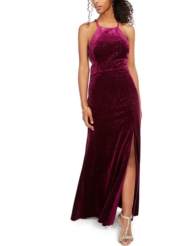 Fashion For Every Occasion Juniors Womens Glitter Maxi Evening Dress