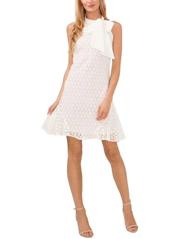 Wardrobe Update Lace Hi-Low Halter Dress