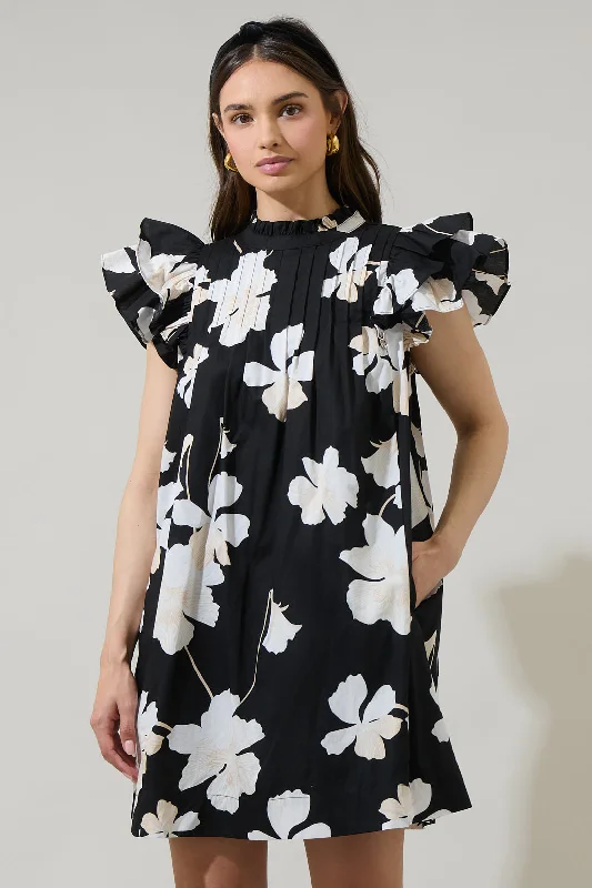 Graceful Cut Medina Floral Lovel Shift Mini Dress