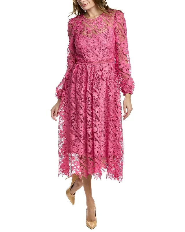 Hot Styles ML Monique Lhuillier Lace Midi Dress