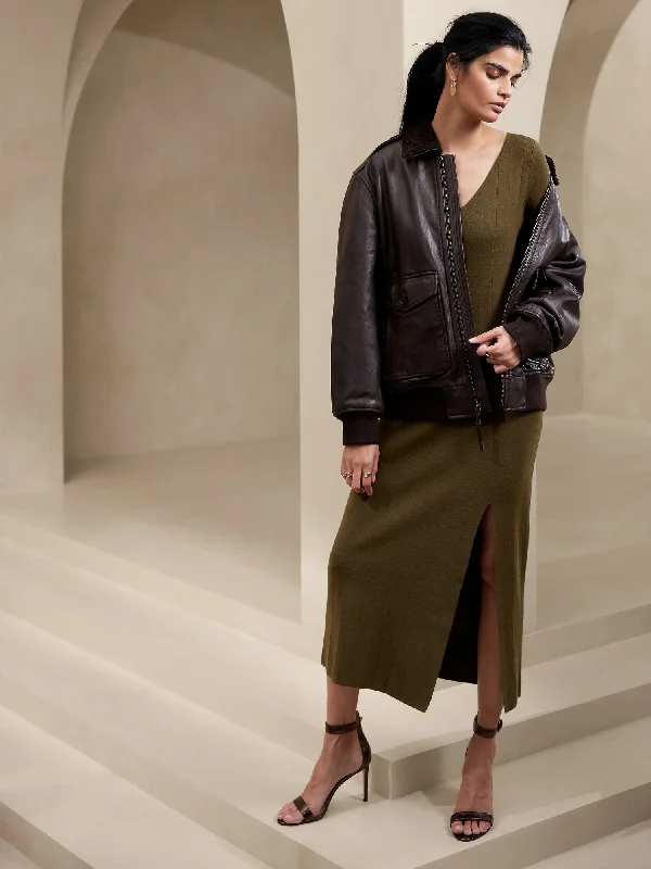 Hot Trends Ribbed Maxi Sweater Dress