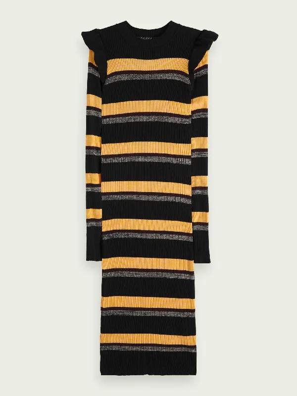 Spring Wardrobe Scotch & Soda Striped Rib Knitted Dress