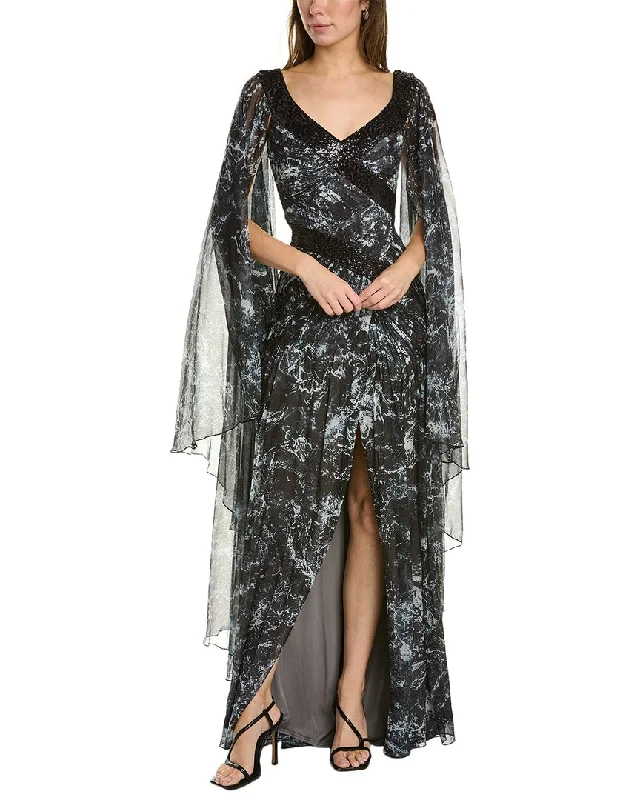 Wardrobe Update Tadashi Shoji Cape Sleeve Gown