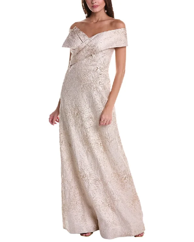 Stylish Looks Teri Jon by Rickie Freeman Jacquard Gown