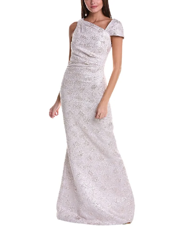 Save Big Teri Jon by Rickie Freeman Jacquard Gown