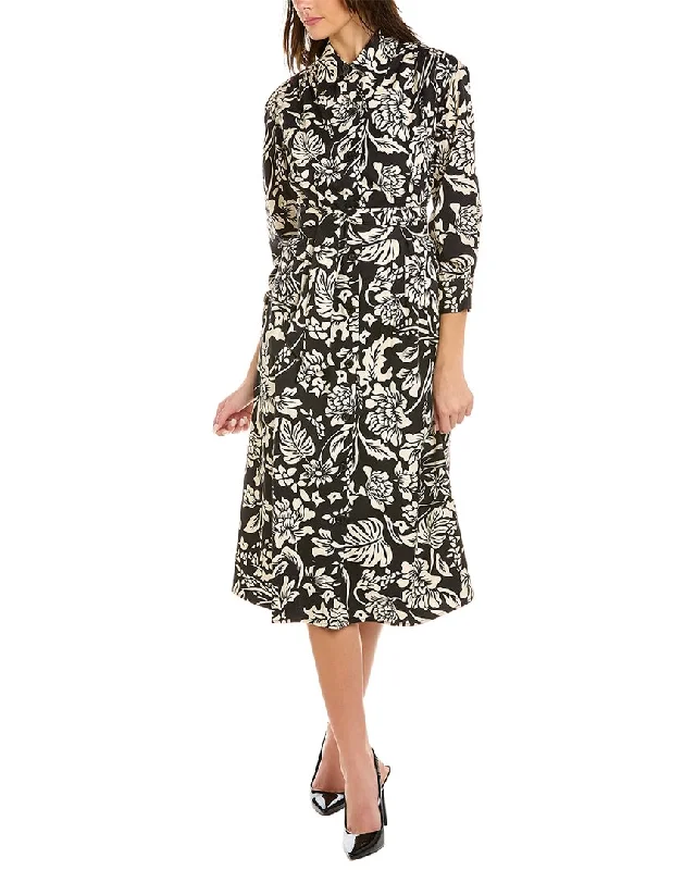 Elegant Attire Teri Jon by Rickie Freeman Pintuck Shirtdress
