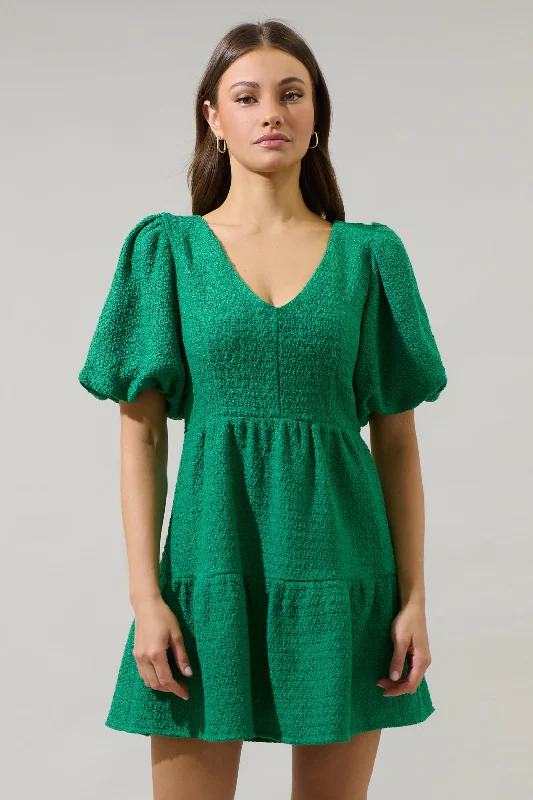 Quick Grab Deals Trista Tweed May Tiered Mini Dress