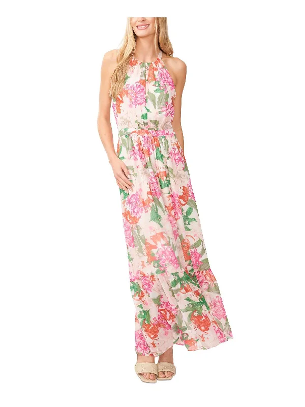 Additional Time-Limited Offers Womens Georgette Floral Print Maxi Dress