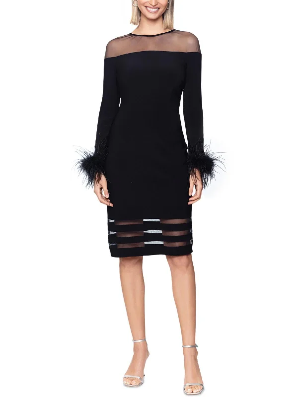 Chic Trends Unveiled Womens Illusion Polyester Sheath Dress