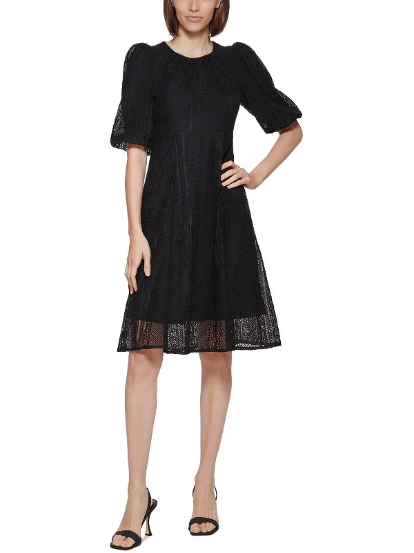 Limited Time Deal Womens Lace Knee Fit & Flare Dress