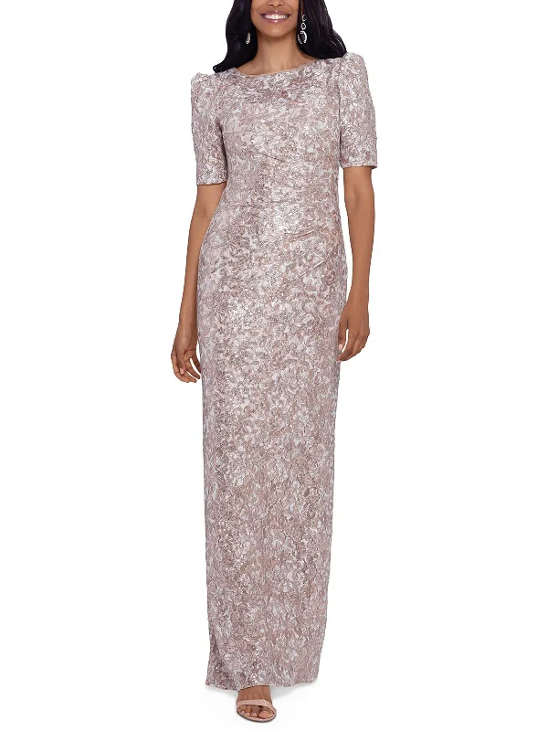 Flash Sale Fever Womens Lace Sequin Evening Dress