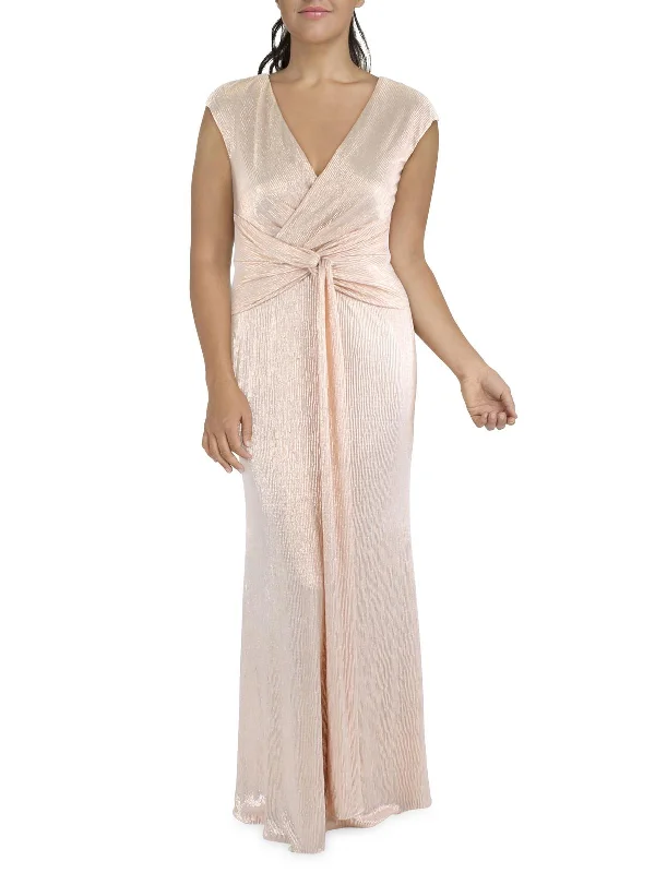 Chic Style, Always In Vogue Womens Metallic Long Evening Dress