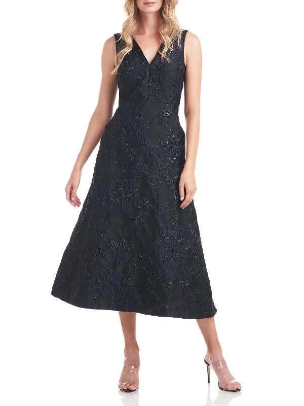 Style Redefined Womens Shimmer Sleeveless Evening Dress