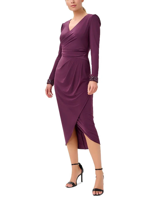 Quality Wear Womens Surplice Tea Wrap Dress