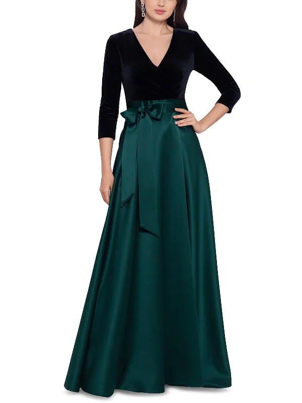 Casual Yet Stylish Separates Womens Velvet Top Ball Evening Dress