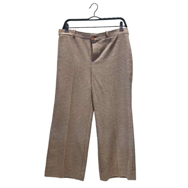 Runway Inspired Wear BALENCIAGA/Cropped Pants/38/Houndstooth Check/Cotton/BEG/