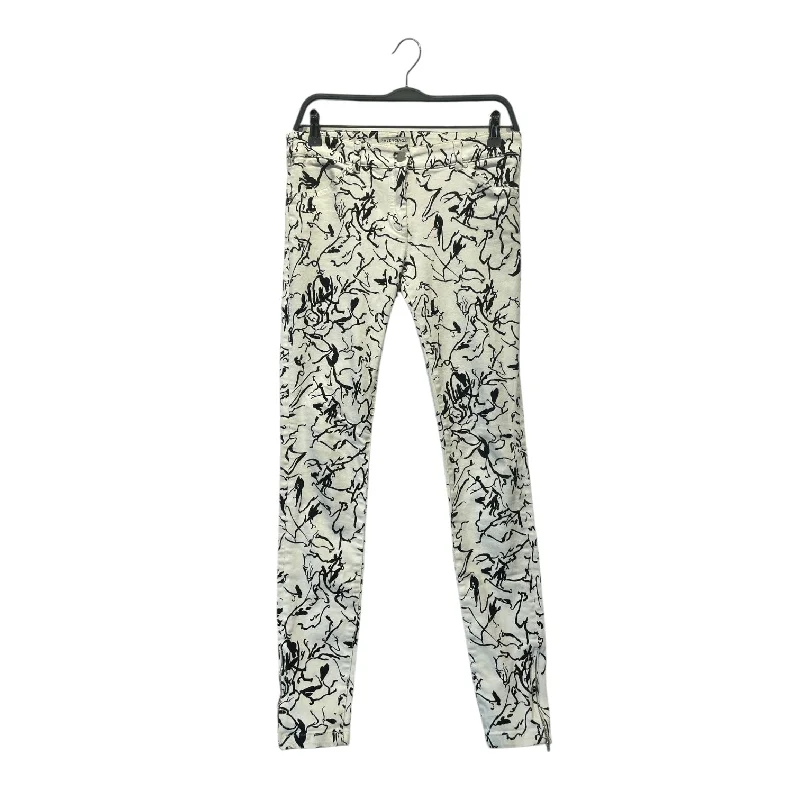 The Epitome Of Modern Women's Fashion BALENCIAGA/Skinny Pants/38/All Over Print/Cotton/WHT/