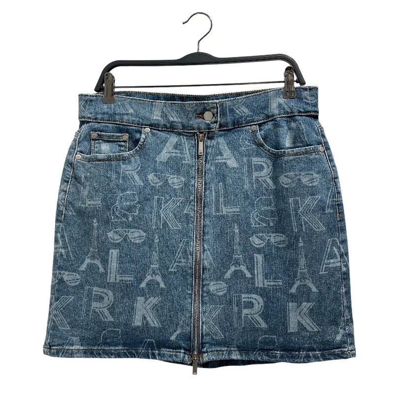 Effortless Chic Apparel KARL LAGERFELD/Bottoms/M/All Over Print/Denim/BLU/